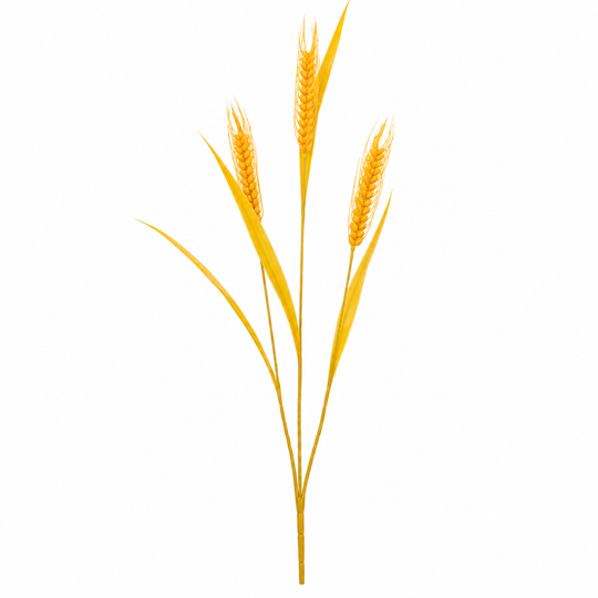 Pianta Artificiale Erba Ornamentale, 83 cm, con 3 Fili, Spezie di Grano, Giallo, Senza Vaso