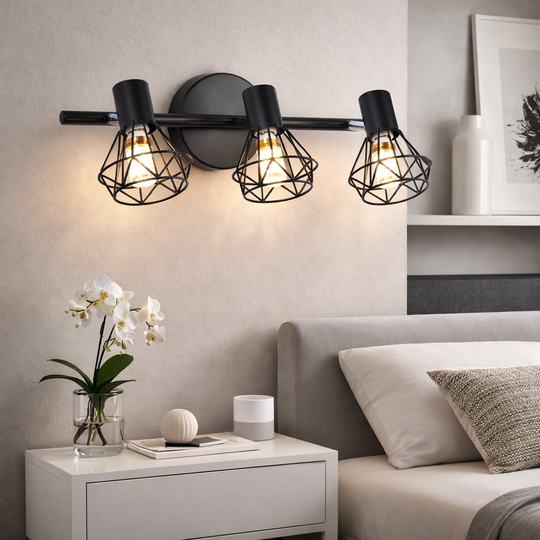 Lampadario con Paralume, GRACIE, Diamant, 3XE14, Nero Lampadari Classici Titolo predefinito Alessandro Design
