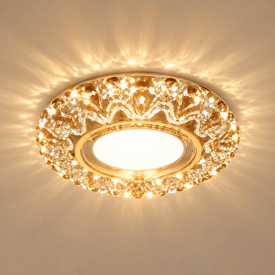 Spot LED ORBITA, 5W, Rotondo, Luce Fredda/Calda, Bronzo Antico, Resina e Vetro