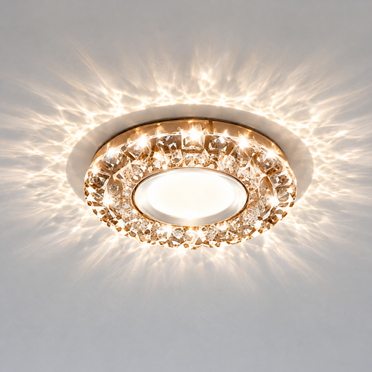 Spot LED ORBITA, 5W, Rotondo, Luce Fredda/Calda, Bronzo Antico, Resina e Vetro
