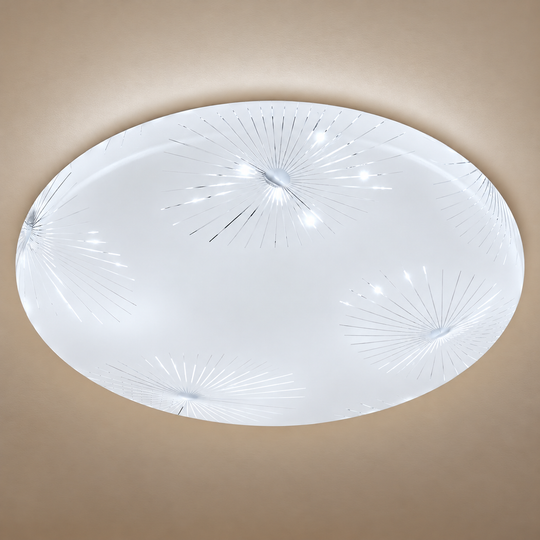 Plafoniera LED Radia 23 cm, 22W, 3000K / 4000K / 6000K, Bianco, Metallo e Acrilico