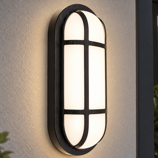 Applique da esterno LED AX321/218BK, IP65, Bianco e Nero
