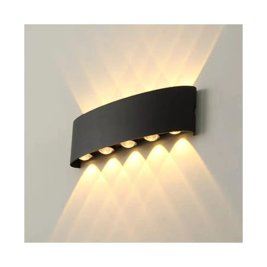 Fantas Lampada da Parete a LED per Interni/Esterni, 10 Sorgenti x 1W, IP65, Nero, 3000K Lampada da Parete per Esterno Titolo predefinito Alessandro Design