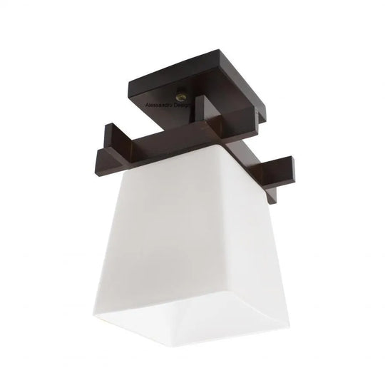 Lampadario Cala, 1 x E27, Marrone con lampadari classici bianchi, legno e vetro Titolo predefinito Alessandro Design