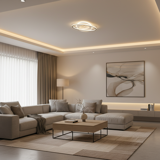 Lampadario a LED con telecomando VOLTA 96W, Ovale, Luce Fredda/Calda/Neutra, Dimmerabile, Nero Lampadari a LED con telecomando Titolo predefinito Alessandro Design