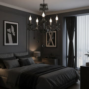 Lampadario di cristallo ALNWICK Eleganza, 5xE14, diametro 48 cm, nero, altezza regolabile - 01_CC125-5BK.png