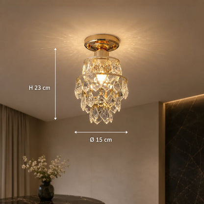 Lampadario in cristallo Ezzelin, 1xE27, metallo, oro - 01_CC191.png