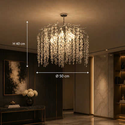Lampadario in cristallo Willow, 5x E14, diametro 50 cm, cromato - 01_CC8080-D500CH.png