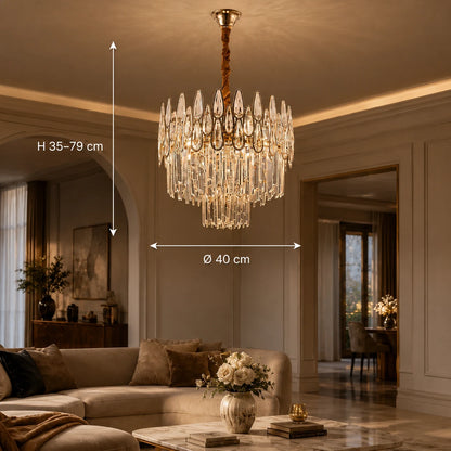 Lampadario in cristallo ALHAMBRA Nobile 5x E14, diametro 40 cm, oro lucido, altezza regolabile - 01_CC920-400GD.png