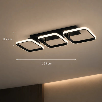 Lampadario LED VERTEX 34W, 3 quadrati, Lineare, Luce fredda/calda/neutra, Nero - 01_LL770-3BK.png