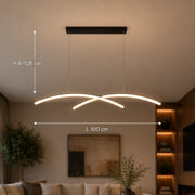 Lustra LED cu telecomanda FLUIRA, 52W, lumina Rece/Calda/Neutra, Dimabila, Negru - 01_LT103BK.png