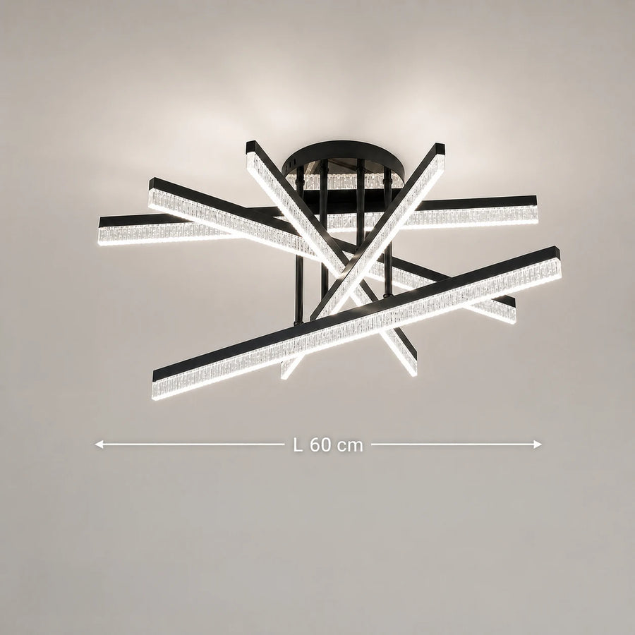 Lustra LED cu Telecomanda LT179/5BK, 68W, 5 Elemente, Lumina Rece/Clada/Neutra, Dimabila, Negru - 01_LT179-5BK.png