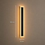 Lampada da parete a LED per esterni Mack, lunghezza 30 cm, 4 W, IP65, metallo, lineare, nero - 02_AX200-300BK.png