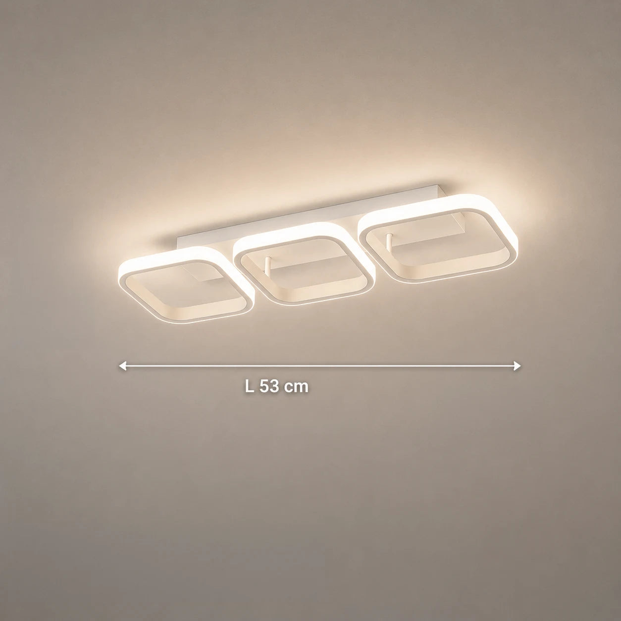 Lampadario LED VERTEX 34W, 3 Quadrati, Lineare, Luce Fredda/Calda/Neutra, Bianco - 02_LL770-3WH.png