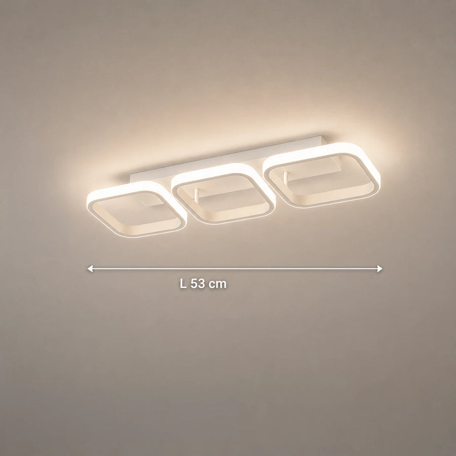 Lampadario LED VERTEX 34W, 3 Quadrati, Lineare, Luce Fredda/Calda/Neutra, Bianco - 02_LL770-3WH.png