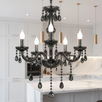 Lampadario di cristallo ALNWICK Eleganza, 5xE14, diametro 48 cm, nero, altezza regolabile - 03_CC125-5BK.png