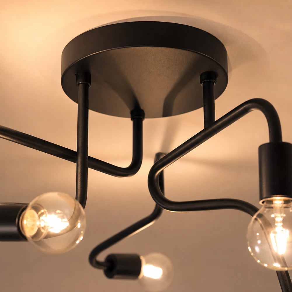 Lampadario MODERNIST Hexa 6, 6x E27, Nero, Design Moderno - 03_LC360-6BK.png