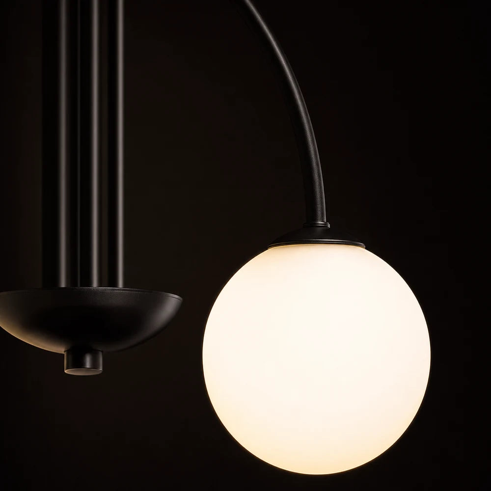 Lampadario con Paralume, Torino, 4xE27, Nero, Metallo - 03_LC850-4BK.png