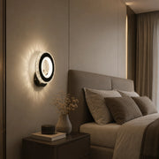 Lampada da parete a LED NOVA Rotonda, 16W, Nero e acciaio inossidabile, Luce calda/fredda/neutra - 04_AL073-1BK.png
