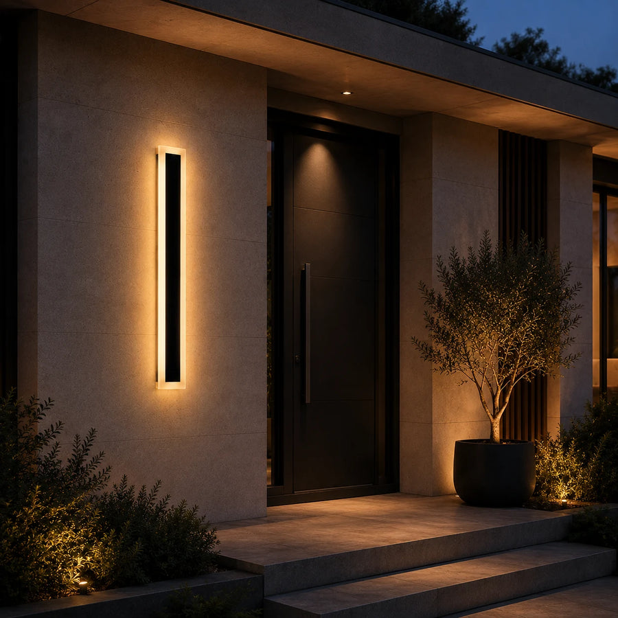 Lampada da parete a LED per esterni Mack, lunghezza 30 cm, 4 W, IP65, metallo, lineare, nero - 04_AX200-300BK.png