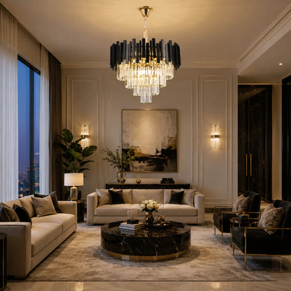BLOIS Lampadario in cristallo Eleganza 8xE14, diametro 50 cm, nero, altezza regolabile - 04_CC110:500BK.png