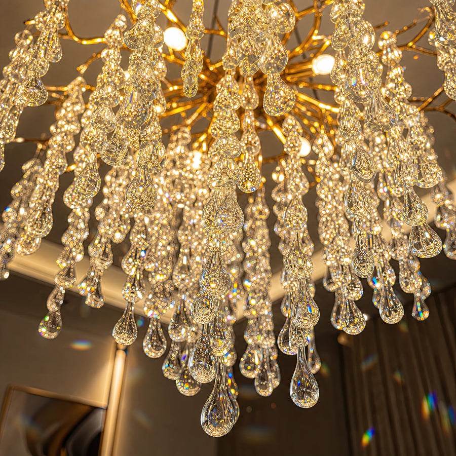 Lampadario in cristallo a cascata WALTZ, 9x G9, oro, 80 cm, altezza regolabile - 04_CC331-80.png
