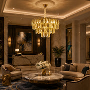 Lampadario in Cristallo VENARIA 8x E14, Diametro 50cm, Oro Lucido, Altezza Regolabile - 04_CC8052-500GD.png