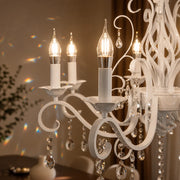DELLI SANTI Lampadario 6xE14, Diametro 52cm, Bianco, Altezza Regolabile - 04_LC130-6WH.png