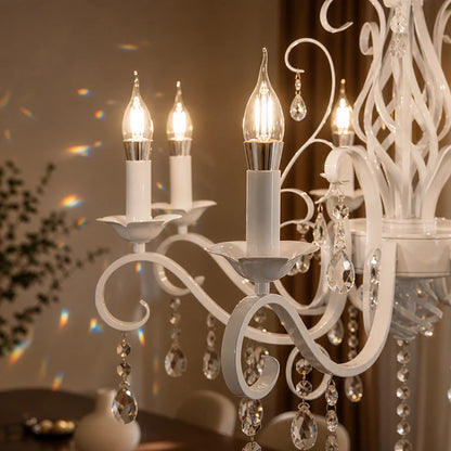 DELLI SANTI Lampadario 6xE14, Diametro 52cm, Bianco, Altezza Regolabile - 04_LC130-6WH.png