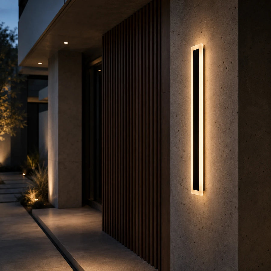 Lampada da parete a LED per esterni Mack, lunghezza 30 cm, 4 W, IP65, metallo, lineare, nero - 05_AX200-300BK.png