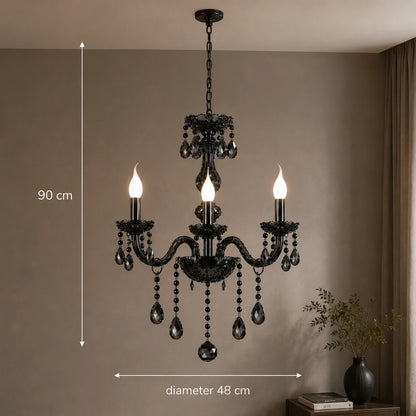 Lampadario di cristallo ALNWICK Eleganza, 5xE14, diametro 48 cm, nero, altezza regolabile - 05_CC125-5BK.png