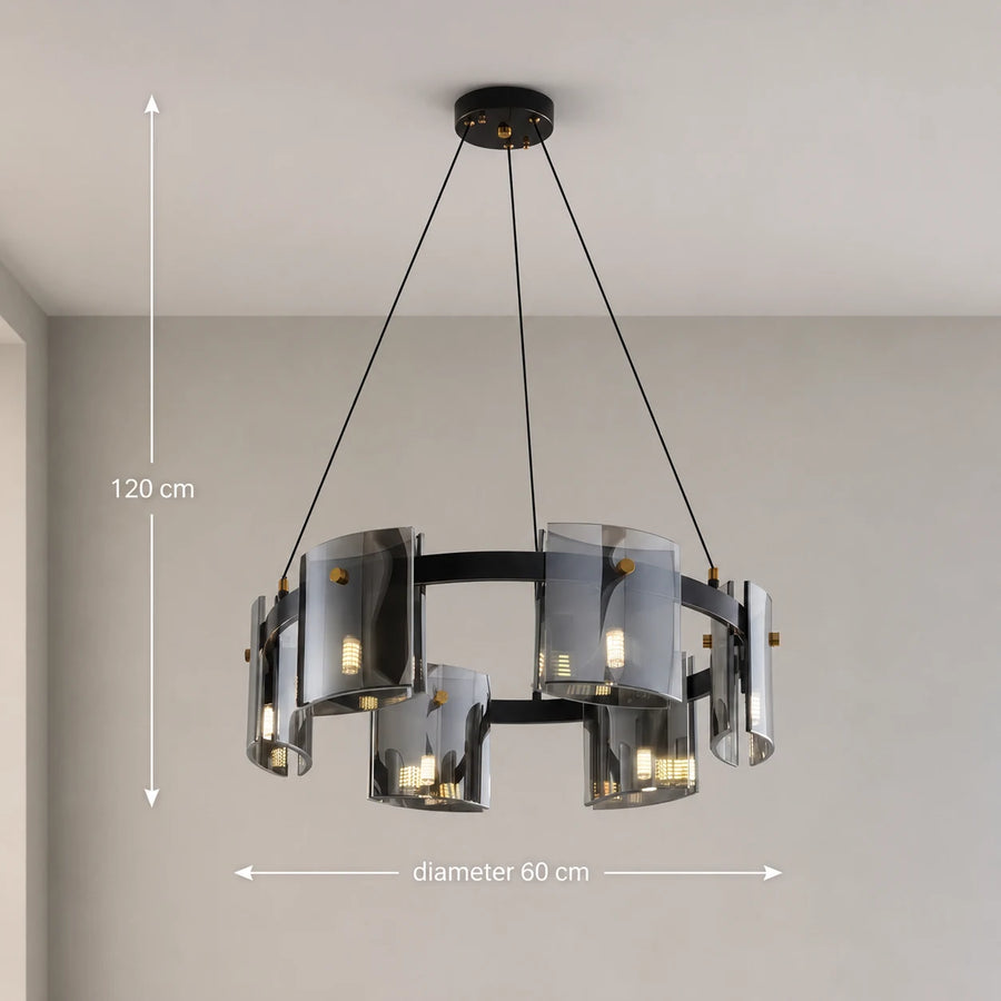 Lampadario moderno, Valmontreux Largo, 6xG9, diametro 60 cm, nero, altezza regolabile - 05_CM360-600BK.png