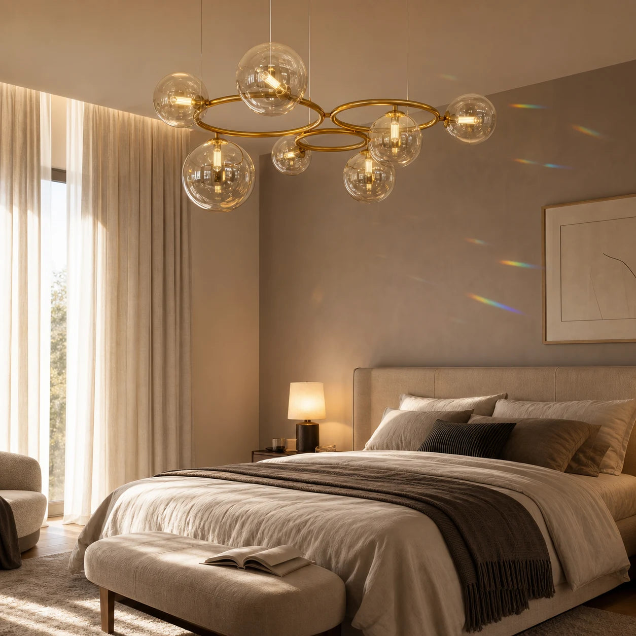 VENERE Luce Lampadario, 3 Cerchi, 7xG9, Oro, Metallo, Altezza Regolabile - 03_LC811-7.png