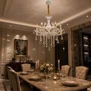 SANSSOUCI Lampadario 6xE14 Cristallo e Metallo – Design Classico, Argento Bianco - 06_CC220-6WH.png
