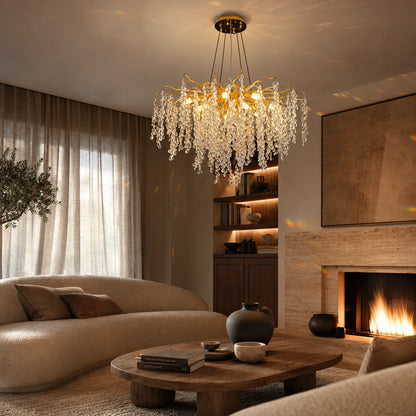 Lampadario in cristallo a cascata WALTZ, 9x G9, oro, 80 cm, altezza regolabile - 06_CC331-80.png