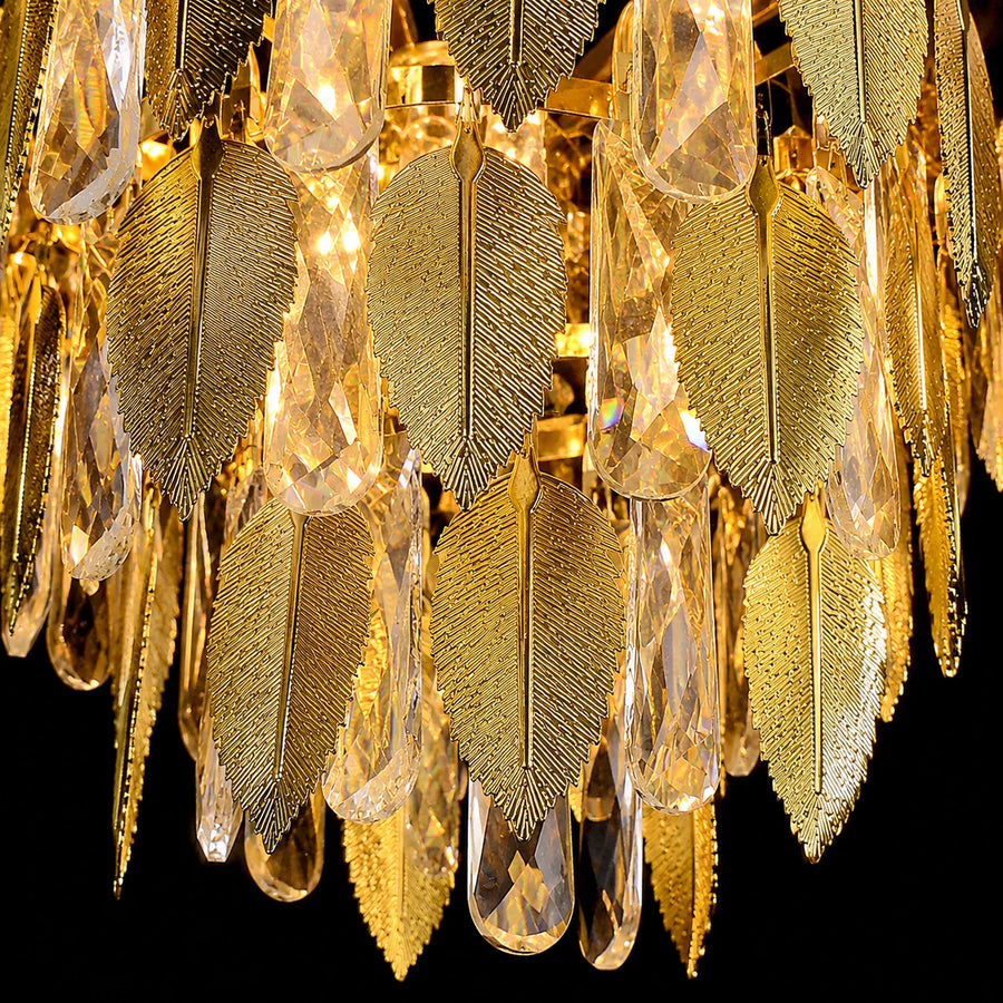 Lampadario in Cristallo VENARIA 8x E14, Diametro 50cm, Oro Lucido, Altezza Regolabile - 06_CC8052-500GD.png