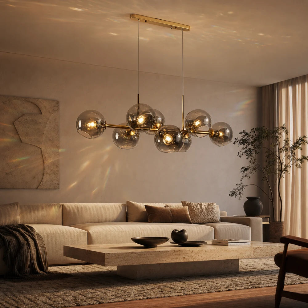 Lampadario a globo, MODEST Grand, 8xE27, Oro, Metallo - 06_LC809-8.png