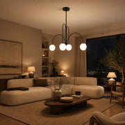 Lampadario con Paralume, Torino, 4xE27, Nero, Metallo - 06_LC850-4BK.png