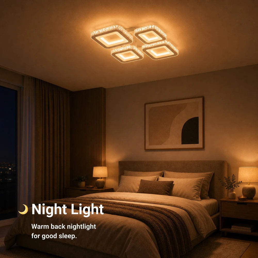 Lustra LED cu telecomanda si cristal LEILA RGB 69W, 4 Patrate, lumina Rece/Calda/Neutra, Dimabila, Alb - 06_LT078-4WH.png