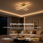 Lustra LED cu Telecomanda LINEX, 53W, Lumina 3000K/4000K/6000K, Dimabila, Auriu - 06_LT171-4GD.png