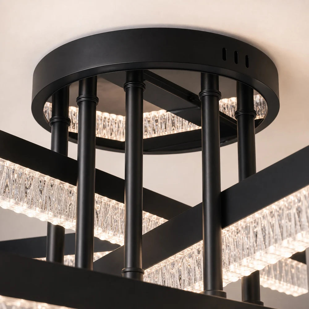 Lustra LED cu Telecomanda LT179/5BK, 68W, 5 Elemente, Lumina Rece/Clada/Neutra, Dimabila, Negru - 06_LT179-5BK.png
