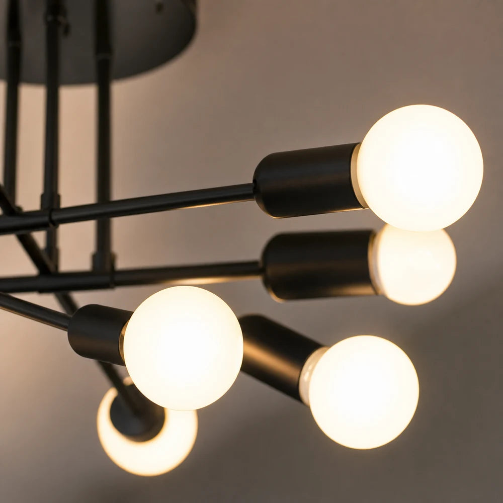 Lampadario Octa classico modernista, 8x E27, nero, design moderno, metallo, senza paralume - 04_LC360-8BK.png