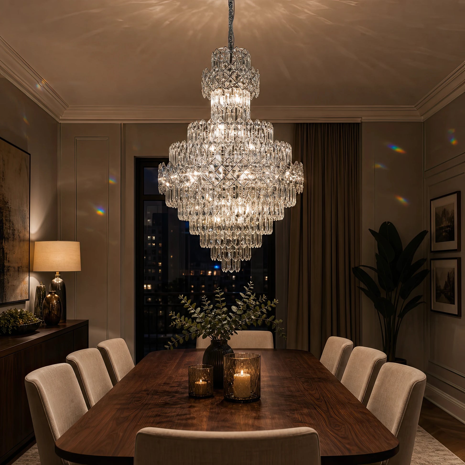 Lampadario in cristallo WINDSOR Grande Supremo 14xE14, diametro 60X90 cm, cromo lucido, altezza regolabile - 07_CC800-600X900CH.png