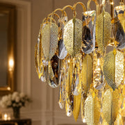 Lampadario in Cristallo VENARIA 8x E14, Diametro 50cm, Oro Lucido, Altezza Regolabile - 07_CC8052-500GD.png