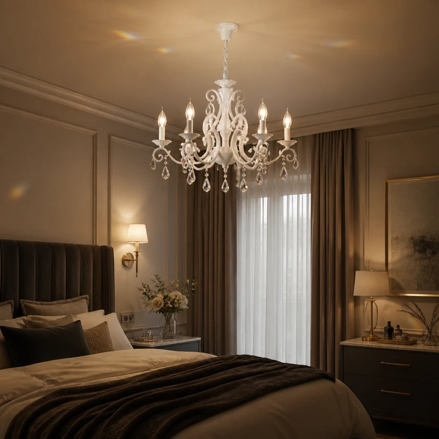 DELLI SANTI Lampadario 6xE14, Diametro 52cm, Bianco, Altezza Regolabile - 07_LC130-6WH.png
