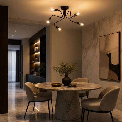 Lampadario MODERNIST Hexa 6, 6x E27, Nero, Design moderno - 07_LC360-6BK.png