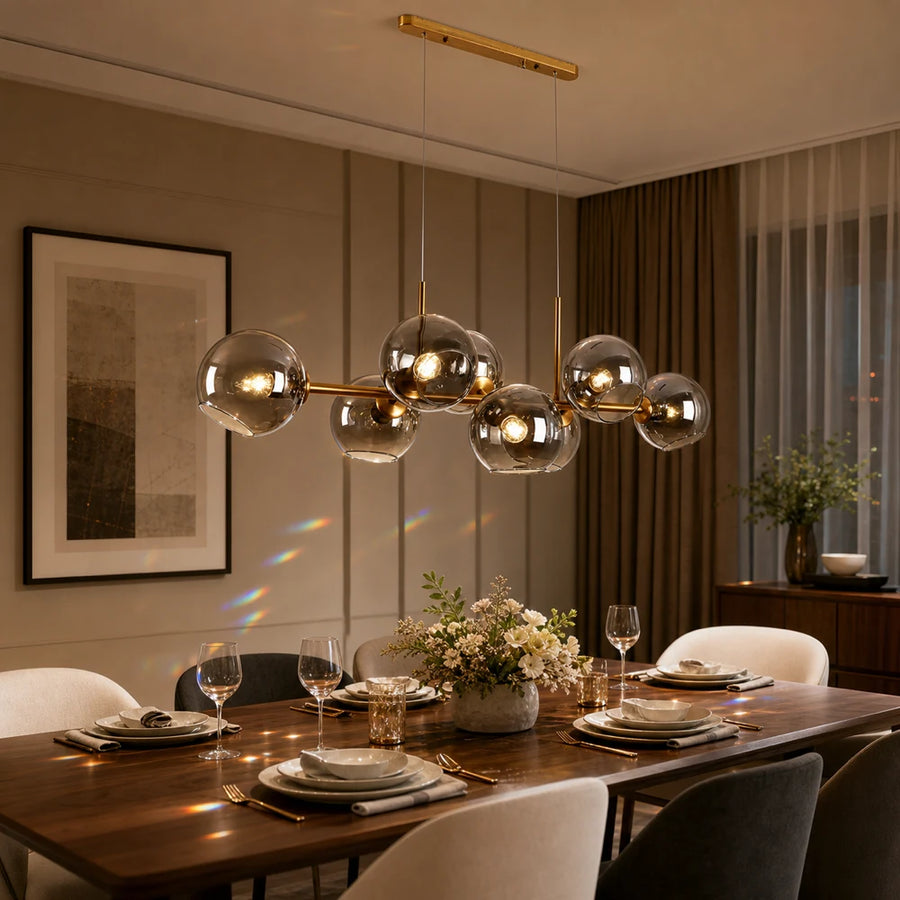 Lampadario a globo, MODEST Grand, 8xE27, Oro, Metallo - 07_LC809-8.png
