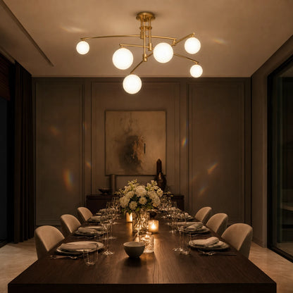 Lampadario con paralume rotondo, cupola PENTHOUSE, 6x G9, oro, metallo - 07_LC825GD.png
