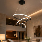 Lampadario a sospensione a LED RICCI 81W, 3 Cerchi, Luce Fredda/Calda/Neutra, Nero, Altezza regolabile - 07_LL104-3BK.png