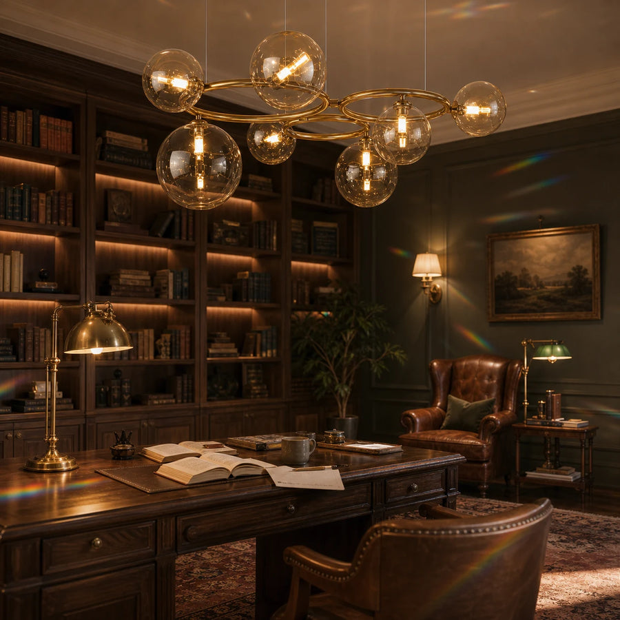 VENERE Luce Lampadario, 3 Cerchi, 7xG9, Oro, Metallo, Altezza Regolabile - 04_LC811-7.png